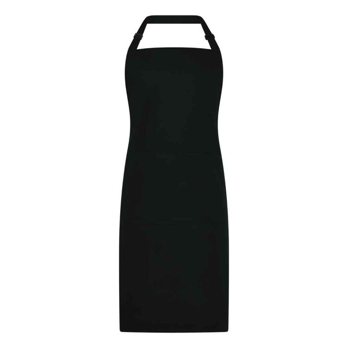 Brand Lab Organic/Recycled Bib Pocket Apron - Black - ONE