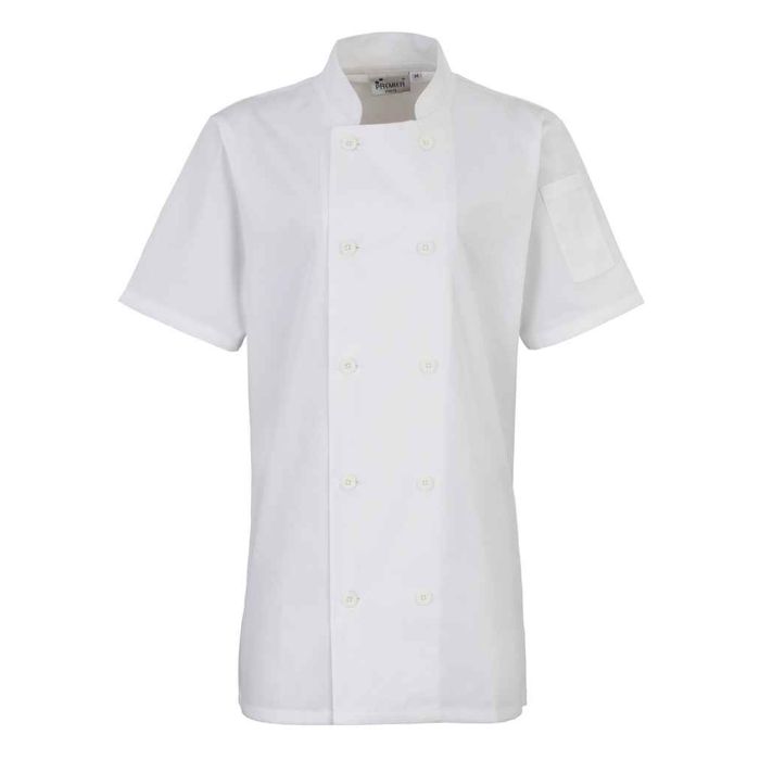 Premier Ladies Short Sleeve Chef's Jacket main product photo