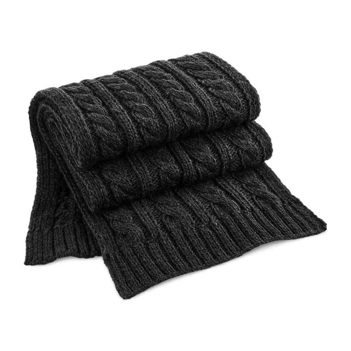 Beechfield Cable Knit Melange Scarf main product photo