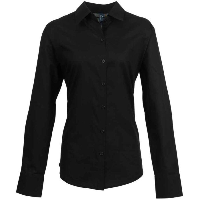 Premier Ladies Signature Long Sleeve Oxford Shirt main product photo