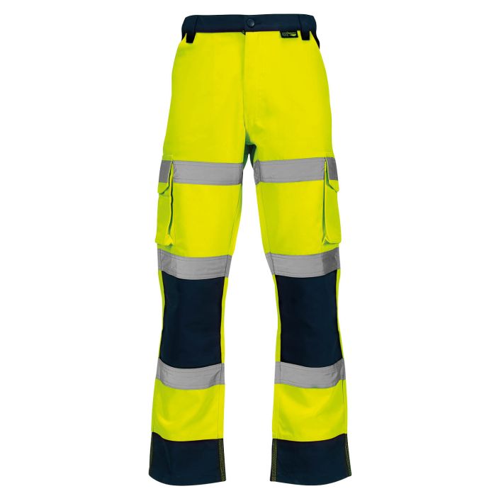 Hi-Vis Yellow/Navy 2 Tone Combat Trousers main product photo