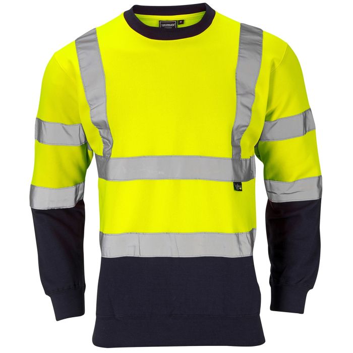 Hi-Vis Yellow/Navy 2 Tone Sweatshirt main product photo
