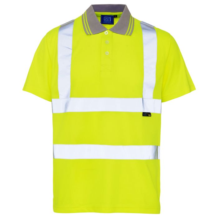 Hi Vis Yellow Bird Eye Polo Shirt main product photo