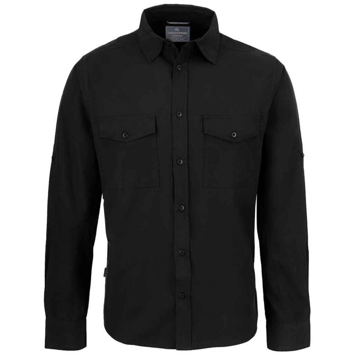 Craghoppers Expert Kiwi Long Sleeve Shirt - Black - S