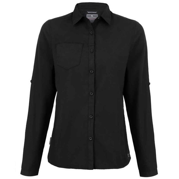 Craghoppers Expert Ladies Kiwi Long Sleeve Shirt - Black - 10