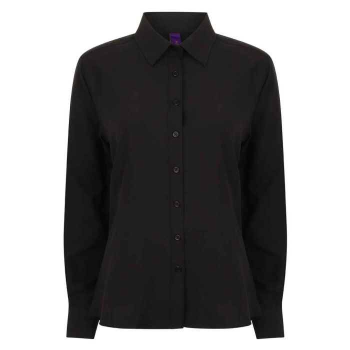 Henbury Ladies Long Sleeve Wicking Shirt main product photo