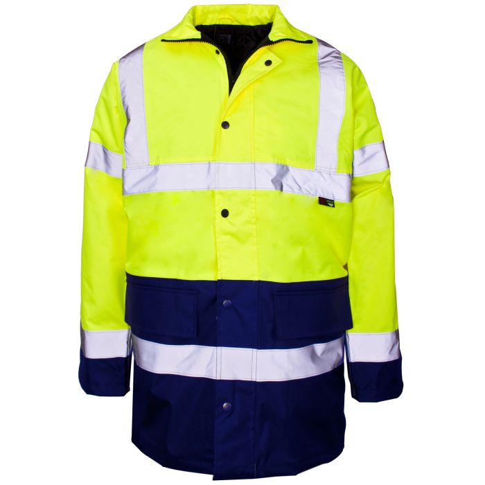 Hi Vis Yellow/Navy 2 Tone Parka main product photo