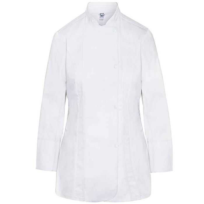 Dennys Ladies Long Sleeve Premium Chef's Jacket - White - XS