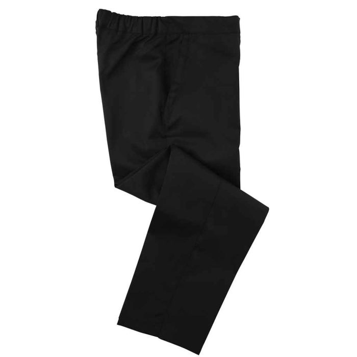 Dennys Unisex Elasticated Chef's Trousers - Black - XXS