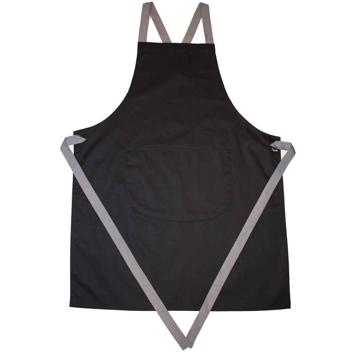 Dennys Cross Back Apron - Black - ONE