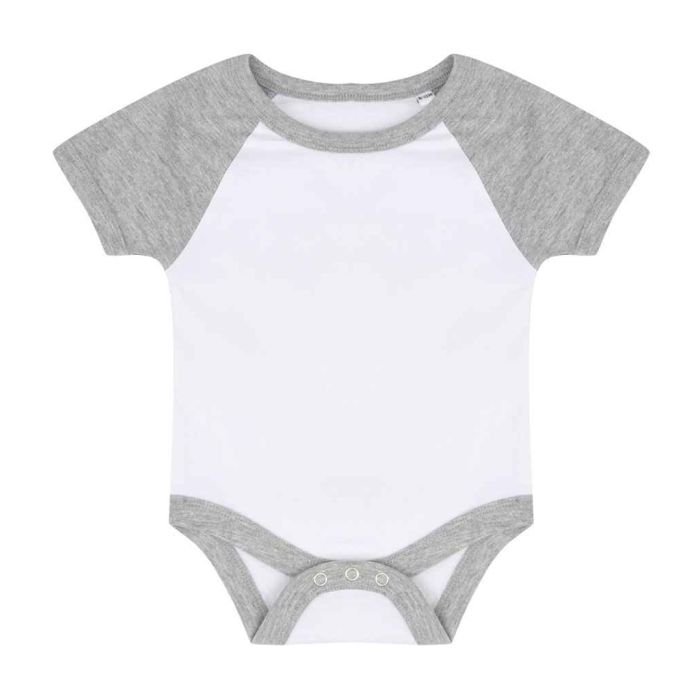 Larkwood Essential Short Sleeve Baby Baseball Bodysuit main product photo