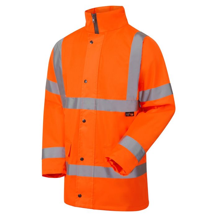 Hi Vis Orange Fleece Lined Parka main product photo