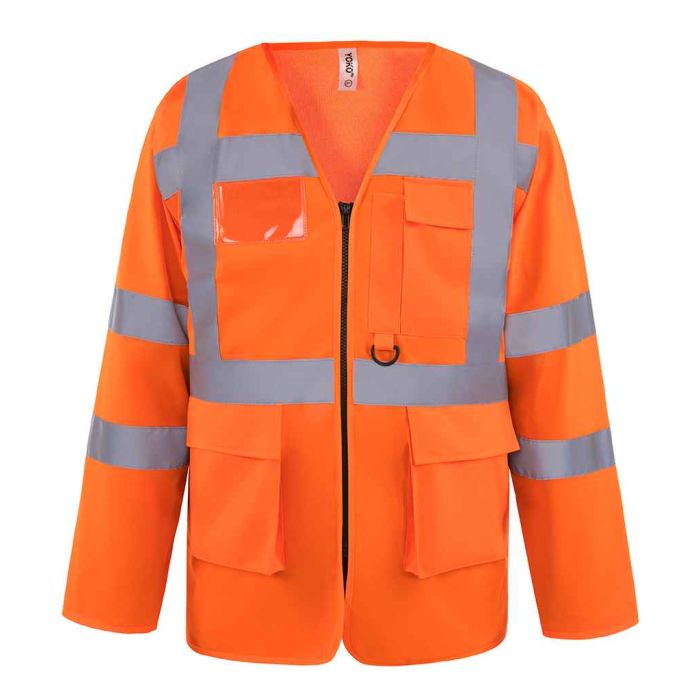 Yoko Hi-Vis Executive Long Sleeve Waistcoat main product photo