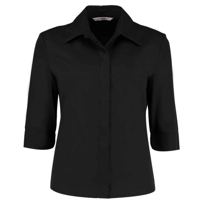 Kustom Kit Ladies 3/4 Sleeve Tailored Continental Shirt main product photo