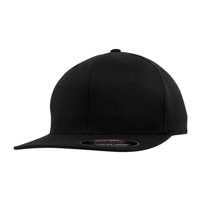 Flexfit Flat Visor Cap - Black - S/M