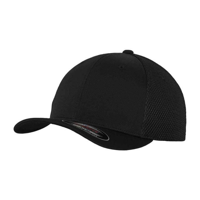 Flexfit Tactel Mesh Cap - Black - S/M