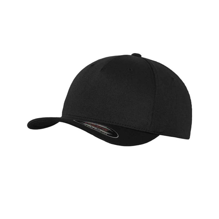 Flexfit 5 Panel Cap - Black - S/M