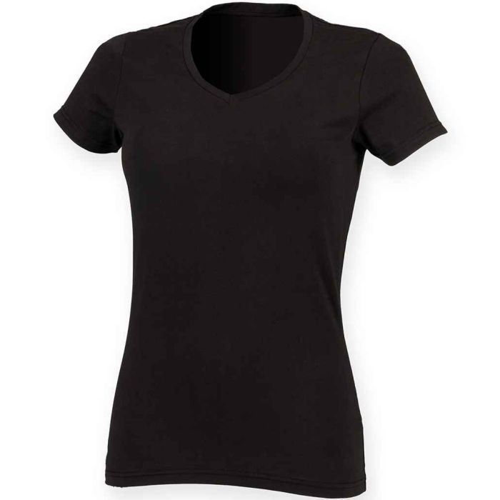 SF Clothing Ladies Feel Good Stretch V Neck T-Shirt main product photo