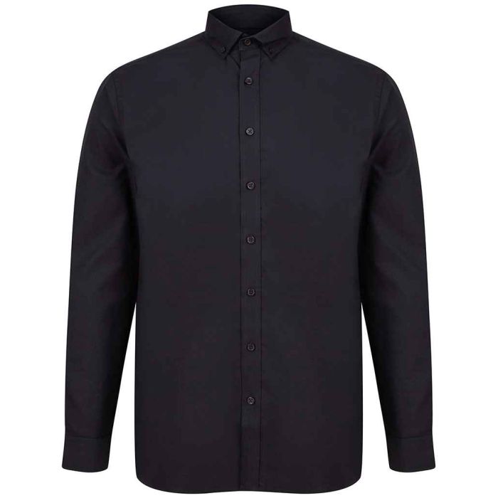 Henbury Modern Long Sleeve Classic Fit Oxford Shirt