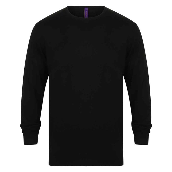 Henbury Lightweight Cotton Acrylic Crew Neck Sweater