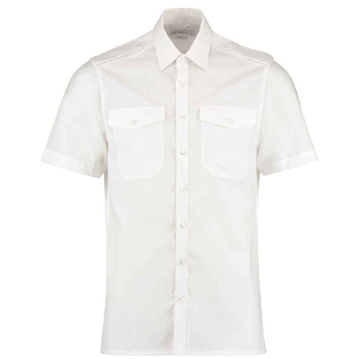 Kustom Kit Short Sleeve Tailored Pilot Shirt