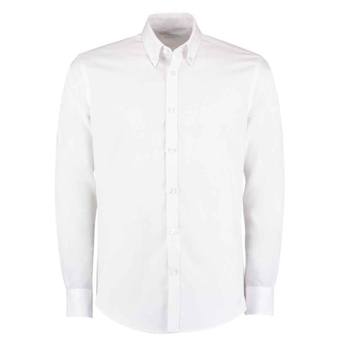 Kustom Kit Long Sleeve Slim Fit Oxford Twill Non-Iron Shirt