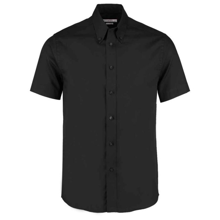 Kustom Kit Premium Short Sleeve Tailored Oxford Shirt