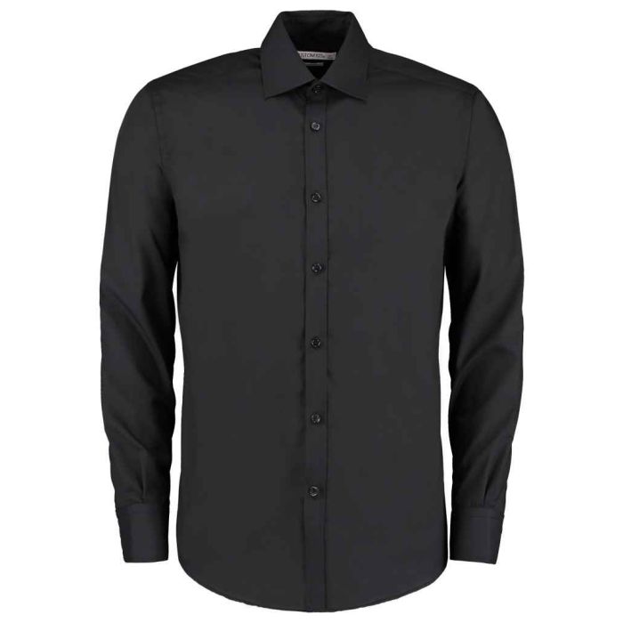 Kustom Kit Long Sleeve Slim Fit Business Shirt