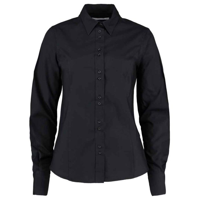 Kustom Kit Ladies Long Sleeve Tailored City Business Shirt