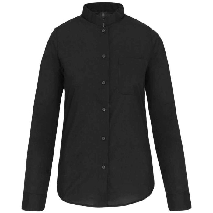 Kariban Ladies Long Sleeve Mandarin Collar Shirt