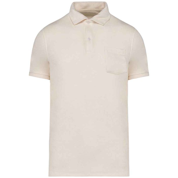 Native Spirit Terry Towel Polo Shirt - Ivory - S