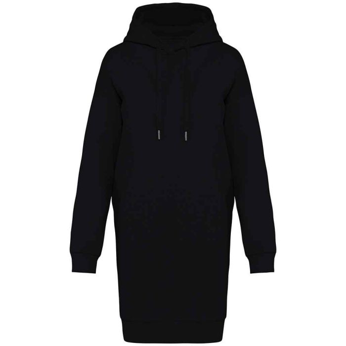 Native Spirit Ladies Hooded Dress - Black - XS