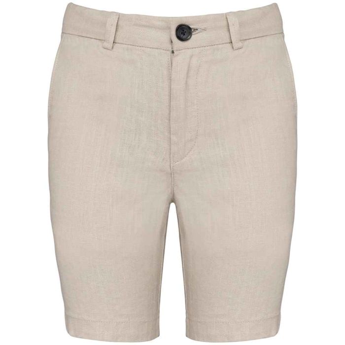 Native Spirit Kids Linen Bermuda Shorts - Linen Sand - 6-8