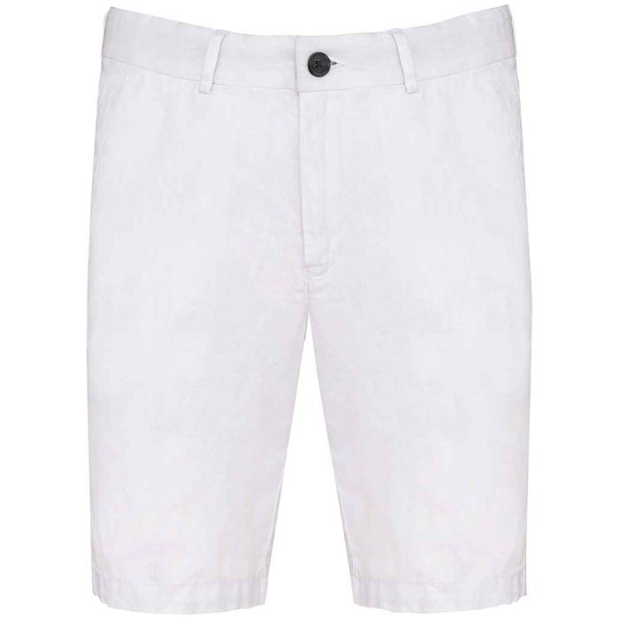 Native Spirit Linen Bermuda Shorts - White - 36