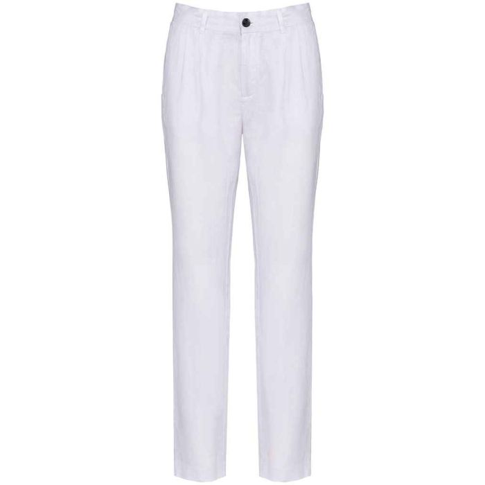 Native Spirit Ladies Linen Trousers - White - 34