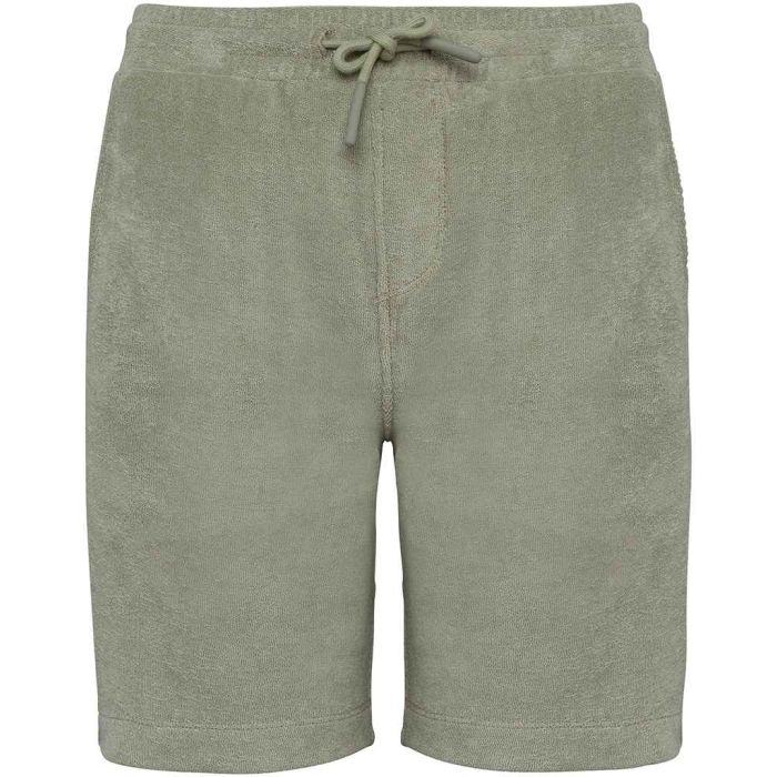 Native Spirit Kids Drawcord Terry Towel Shorts - Almond Green - 6-8