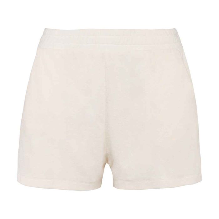 Native Spirit Ladies Terry Towel Shorts - Ivory - XS