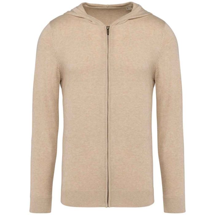 Native Spirit TENCEL™ Zip Hooded Sweater - Beige Sand Heather - S