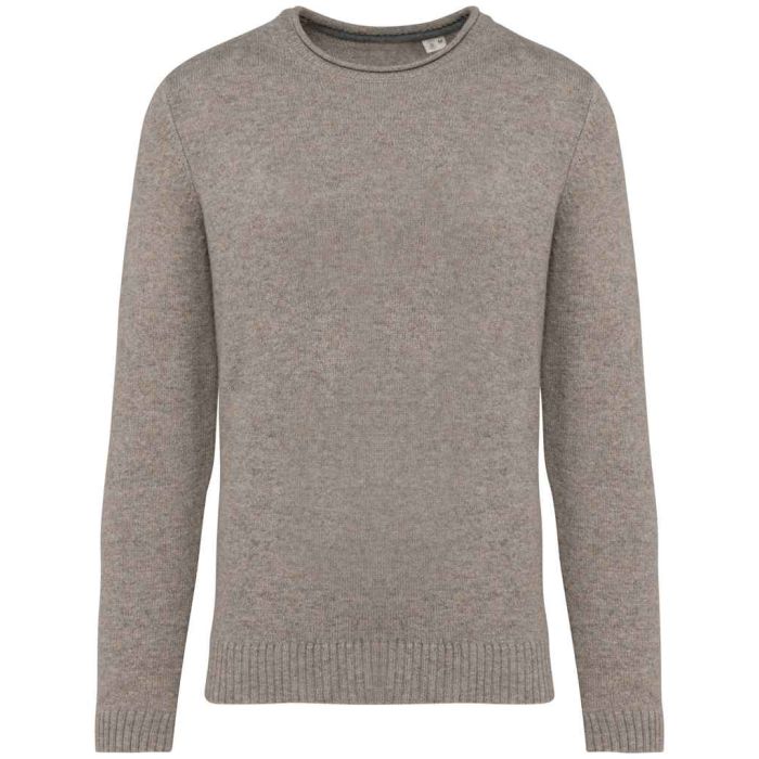 Native Spirit Raw Edge Merino Wool Sweater - Gravel - S