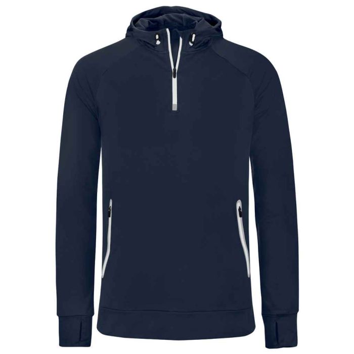 Proact Zip Neck Hooded Sweatshirt - Navy - S