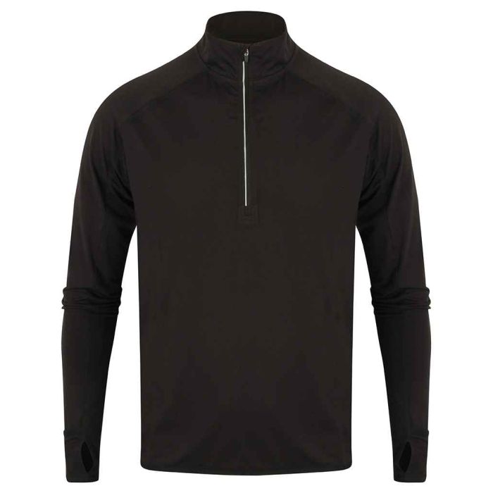 Tombo Long Sleeve Zip Neck Performance Top