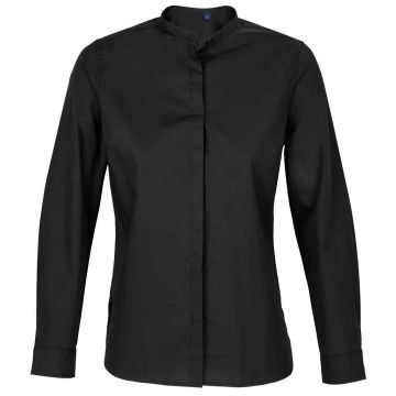 NEOBLU Ladies Bart Mao Collar Long Sleeve Poplin Shirt