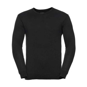 Russell Collection Cotton Acrylic V Neck Sweater