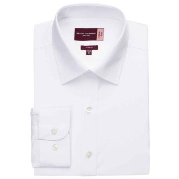 Brook Taverner Alba Long Sleeve Slim Fit Poplin Shirt