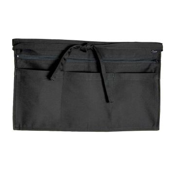 Dennys Zip Pocket Apron - Black - ONE