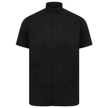 Henbury Modern Short Sleeve Slim Fit Oxford Shirt