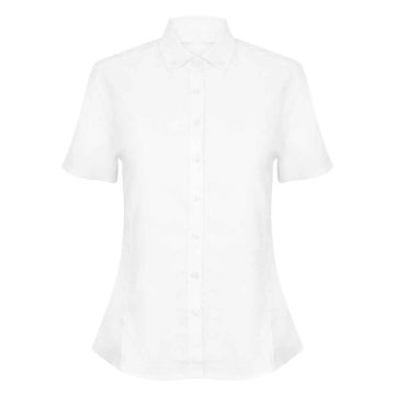 Henbury Ladies Modern Short Sleeve Regular Fit Oxford Shirt