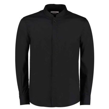 Kustom Kit Long Sleeve Tailored Mandarin Collar Shirt