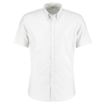 Kustom Kit Short Sleeve Slim Fit Oxford Shirt