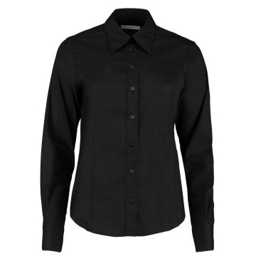 Kustom Kit Ladies Premium Long Sleeve Tailored Oxford Shirt